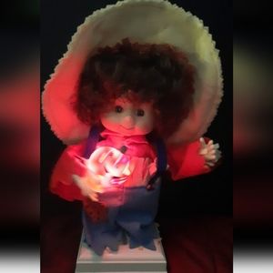 1993 santas best Halloween kid animated scarecrow lightup pumpkin